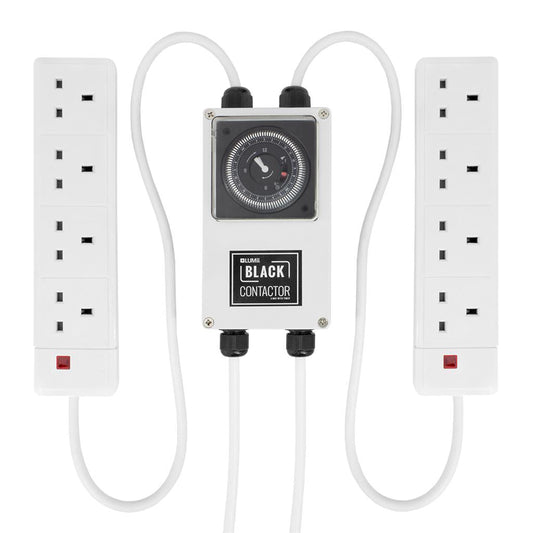 LUMII BLACK 8 - WAY CONTACTOR TIMER - hydroponics