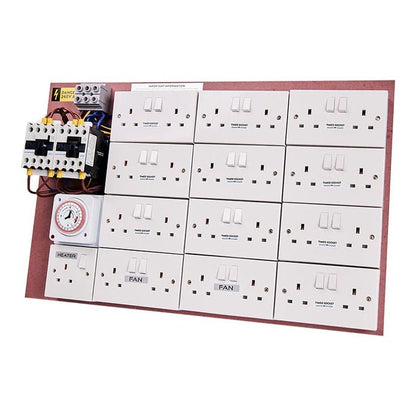 MDF Lighting Timer Boards (with fan sockets) - hydroponics